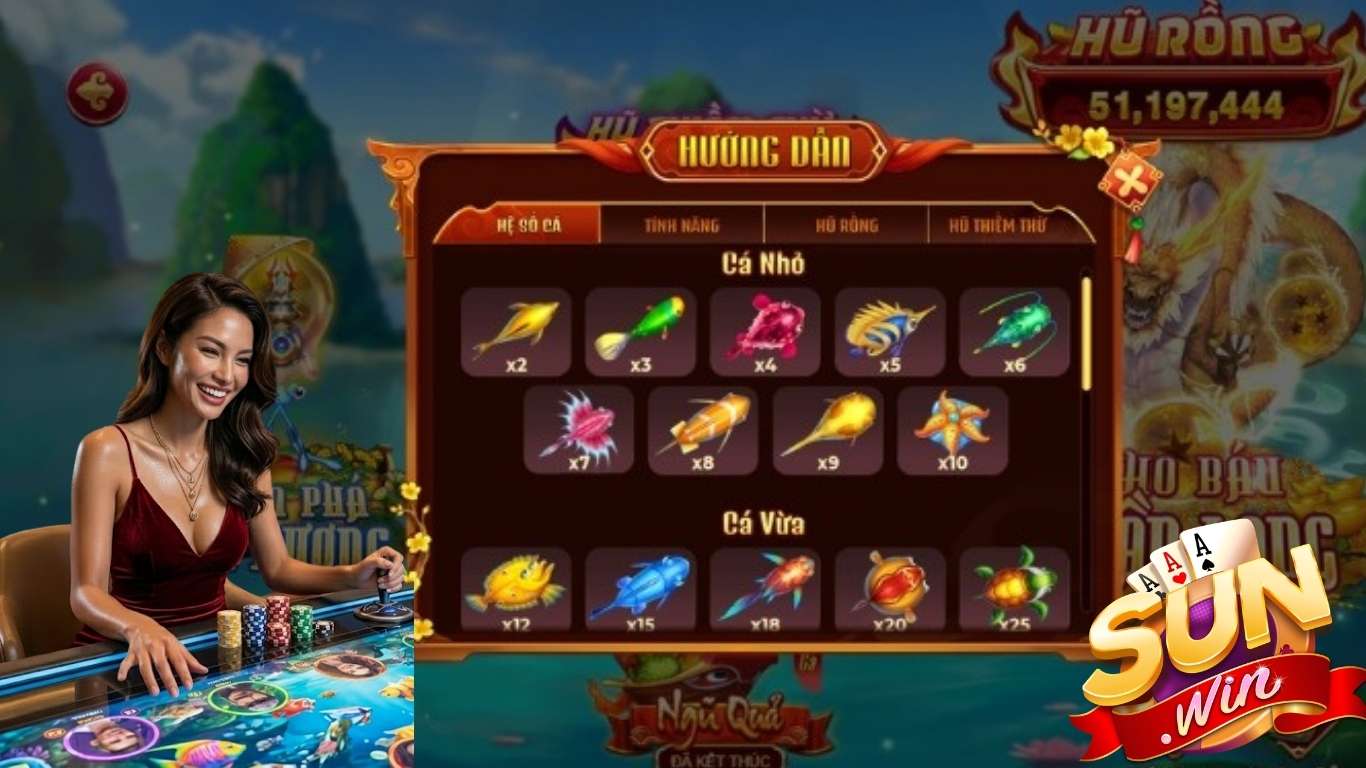 Các thể loại bắn cá được ưa chuộng tại Sunwin